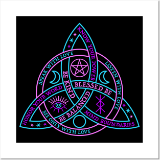 Celtic Knot purple pink and blue Posters and Art